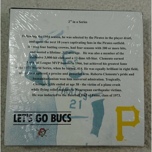 NEW Roberto Clemente Collectible Plate ~ Pittsburgh Pirates SEALED - Picture 3 of 5